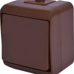 Вимикач "сходовий" VHE-3-KR (коричневий, IP54) ETI Hermetics
