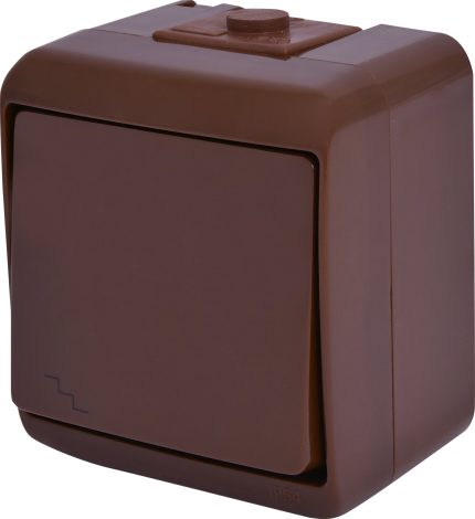 Вимикач "сходовий" VHE-3-KR (коричневий, IP54) ETI Hermetics