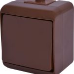 Вимикач 1-кл VHE-1-KR (коричневий, IP54) ETI Hermetics