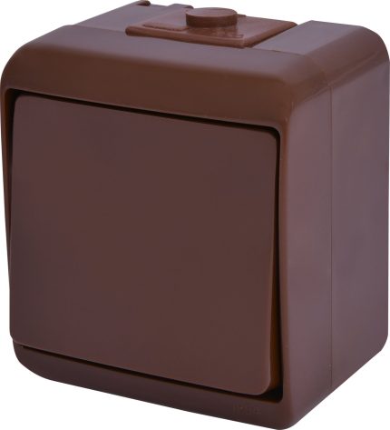 Вимикач 1-кл VHE-1-KR (коричневий, IP54) ETI Hermetics