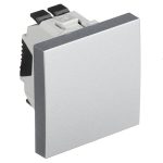Вимикач Quadro 45 1-кл. 2-мод. «Алюміній» Efapel 45011 SAL