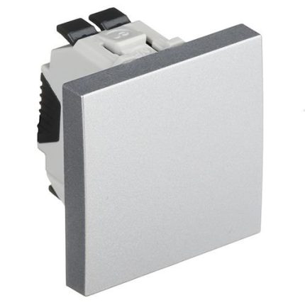 Вимикач Quadro 45 1-кл. 2-мод. «Алюміній» Efapel 45011 SAL