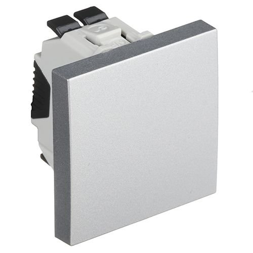 Вимикач Quadro 45 1-кл. 2-мод. «Алюміній» Efapel 45011 SAL