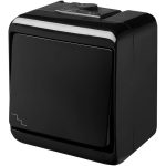 Вимикач "сходовий" VHE-3-BL (чорний, IP54) ETI Hermetics
