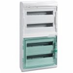 Шафа накладна, 72 мод (4ряда / 18мод.) Прозорі двері, ІР65 Kaedra Schneider Electric 13987