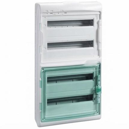 Шафа накладна, 72 мод (4ряда / 18мод.) Прозорі двері, ІР65 Kaedra Schneider Electric 13987