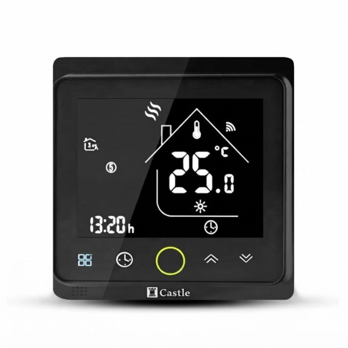 Терморегулятор програмований Castle AC603VAB з Wi-Fi, чорний, артикул 2