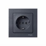 Розетка із заземленням Merten SM MTN2301-0414 антрацит