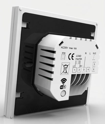 Програмований терморегулятор Castle AC603H з Wi-Fi, чорний, код 1