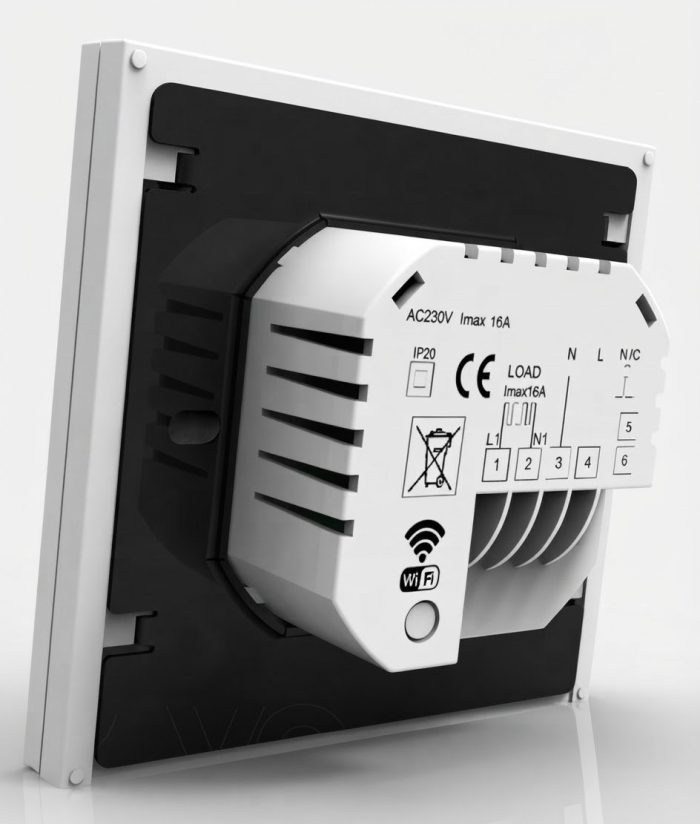 Програмований терморегулятор Castle AC603H з Wi-Fi, чорний, код 1