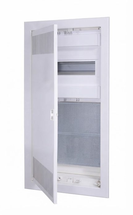 Щит металопластиковий ECG 70Н COMBO4/1-I (12+2мод, 1ряд., 4м.п., перф.метал.дверця) IP40 ETI